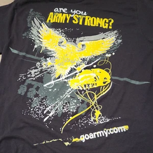 U.S. Army Strong T-Shirt Men’s XL Black Double Sided Graphic Military Tee - Picture 1 of 10