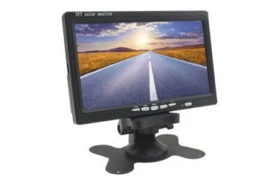 MONITOR 7" POLLICI TV AUTO CAMPER CASA POGGIATESTA A COLORI BASE REGOLABILE - Immagine 1 di 3