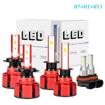 Kit de faros antiniebla LED blancos de haz alto bajo para Peugeot 407 2006-2008 Foto 1 de 4