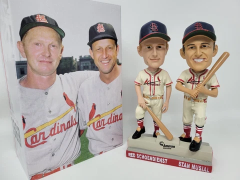 St Louis Cardinals Stan Musial Red Schoendienst Bobblehead SGA 9/14 NIB DAMAGED Cover