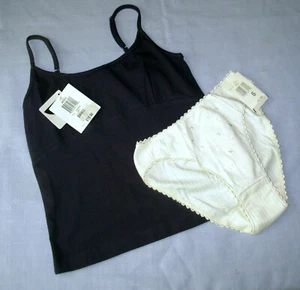 Alfani Camisole Tank Top S navy blue + S/5 Bikini Panties white Intl Intimates - Picture 1 of 2