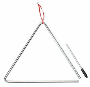 XDrum - Triangolo piccolo in acciaio con bacchetta, misura 8 mm 10 (k2D)
