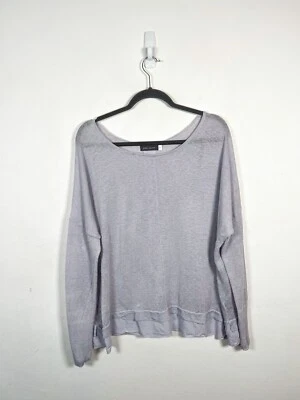 Mint Velvet Top Womens Size 14 Lilac Linen Basic Long Sleeve Layering Sheer - Image 1 of 4