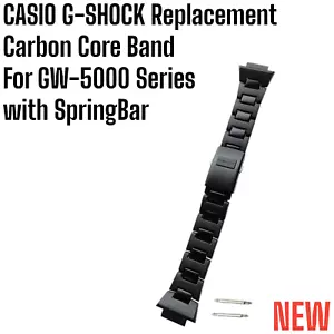 Banda de núcleo de carbono de repuesto Casio G-Shock serie GW-5000 con barra de resorte NUEVA F/J - Imagen 1 de 4