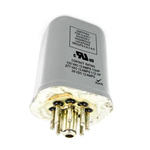 Relé sellado Dayton DPDT 12 amperios 240 VCA bobina voltios 8 pines octal 1EGX6 - Imagen 1 de 3