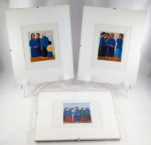 3 Bo Jia Lithographs, Groups of Serene Women, Signed Numbered Framed - Picture 1 of 8