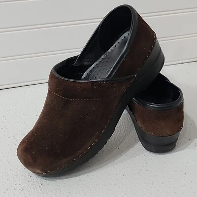 Sanita Danish clogs brown suede leather nursing shoe EU 38 (US Womens 7.5) - Image 1 of 4
