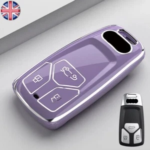 Smart Key Fob Cover Case For AUDI A5 A6 A7 A8 Q3 Q5 Q7 C5 C6 RS QUATTRO TT SLINE - Picture 1 of 7