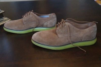 H by Hudson Mens Laced Tan Suede Boson Yellow Sole Shoes Oxfords 44 EU 11 US - Изображение 1 из 4