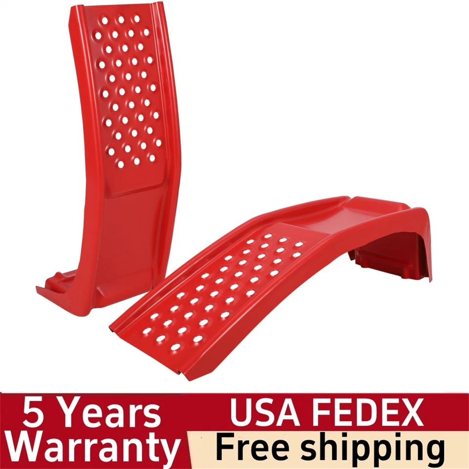 8000lbs Heavy Duty Car Ramps Set Auto Ramp Solid Steel Ramps 36"Lx13"Wx9”H