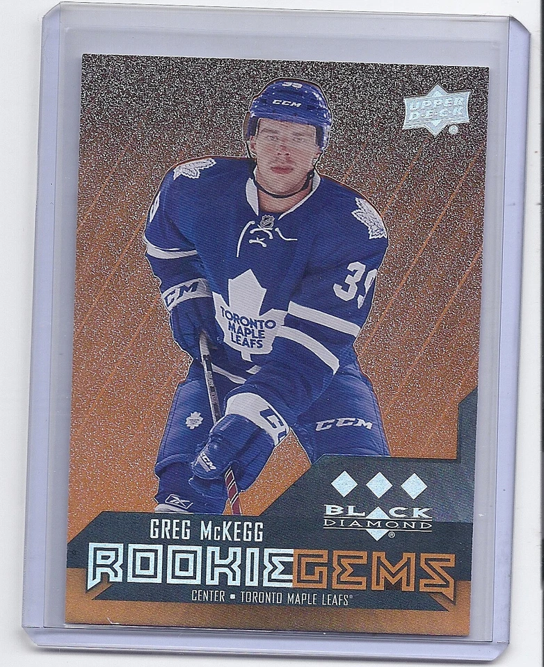 14-15 2014-15 BLACK DIAMOND GREG McKEGG ORANGE TRIPLE ROOKIE GEMS 183 LEAFS - Image 1 of 1