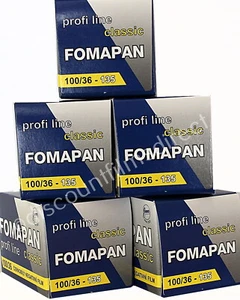 5 x Fomapan Classic 100 35mm 36exp Black & White Camera Film POST FREE - Picture 1 of 1