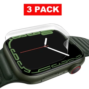 3 Pack For Apple Watch 38mm/40/41/42/44/45/49mm Soft TPU Film Screen Protector - Picture 1 of 15