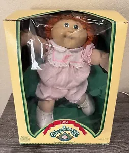 Vintage 1984 Cabbage Patch Kids Red Hair Green Eyes Papers Certificate with Box - Picture 1 of 23