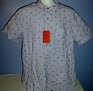 Bruno Milano Blue Yonder Sailfish Geometric Short Sleeve Pocket Shirt XL NWT - Picture 1 of 7