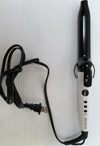 "Rizador y varita Revlon Curls & Shine 1,5"" barril negro cristal tecnología C" - Imagen 1 de 4