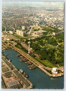Postcard Rotterdam Aerial View Euromast Tower Harbor Netherlands - Picture 1 of 3