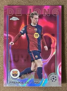 2024-25 Topps Chrome UEFA Frenkie de Jong #172 Pink Refractor /250 Barcelona - Picture 1 of 2