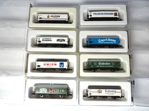 Z Gauge Marklin Lot of 8 Beer Freight Car Wagons All Brand New Low Shipping - Picture 1 of 6