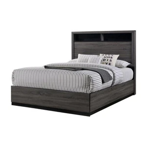 Furniture of America Drummond Wood King Storage Panel Bed in Gray - Picture 1 of 7