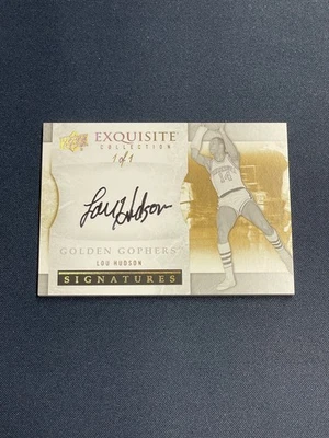 2012 Exquisite Collection Lou Hudson Gold Auto 1/1 Golden Gophers - Image 1 of 2