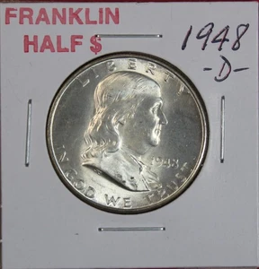 1948-D FRANKLIN HALF DOLLAR   *UNCIRCULATED* - Picture 1 of 2
