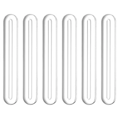 Wandschutz vor Möbeln, klare Silikon-Gummipuffer, 10cm x 16mm x 5mm, 6 Stück - Bild 1 von 4