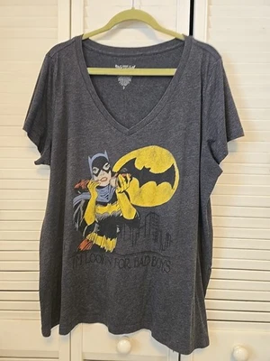 Torrid 3 Gray T Shirt  True Vintage  Batgirl V Neck  Short Sleeve Stretch... - Image 1 of 4