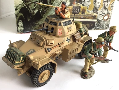 Coche blindado ligero King & Country AK24A DAK SdKfz 222 Segunda Guerra Mundial con caja original 2003 Ret Foto 1 de 4