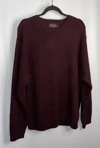 Pendleton Sweater Size XL Burgundy Maroon 100% Shetland Wool Long Sleeve Knit - Picture 1 of 11
