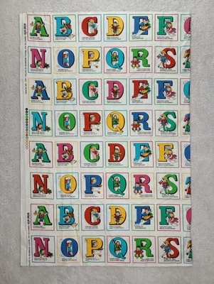 Michael Miller Fabric Kids Alphabet Blocks ABC Rhymes Primary Colors 32.5" x 44" - Image 1 of 4