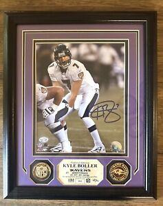 Baltimore Ravens NFL 64 Of 199 Signed Kyle Boller 24K Medallions W/COA Very Rare