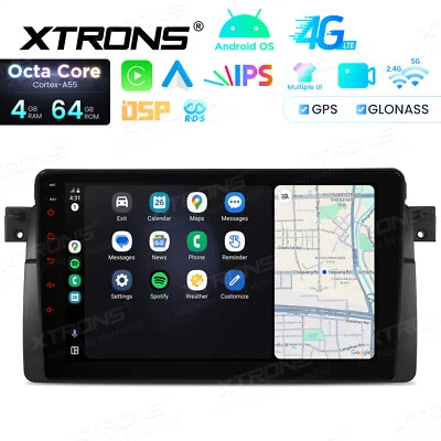 9" Android 14 Autoradio Octa Kern 4G+64GB GPS Navi CarPlay Für BMW E46 Rover 75 - Bild 1 von 4