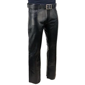 Milwaukee Leather | Classic Fit 5 Pocket Leather Pants for Men LKM5970 - Size 34 - Bild 1 von 11
