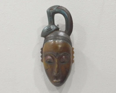 Máscara africana Baule Cresta Tribu Akan Foto 1 de 2