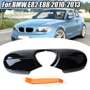 Gloss Black M3 Style Side Mirror Cover Cap For BMW E82 E88 2010-2013 128i 135i - Picture 1 of 9