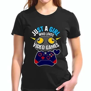 Stylish Cotton Short Sleeve T-Shirt for Women - " Just a Girl Who -All-cotton - Picture 1 of 4