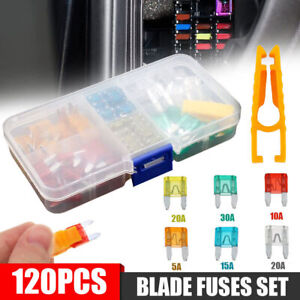 Mini Blade Fuses Boxed Assorted Car Bike Fuse Set 5 10 15 20 25 30A Tools Kits