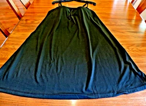 32 DEGREES COOL Black DRESS sz M A-line Built in bra Adj straps Knee length EXCL - Picture 1 of 11