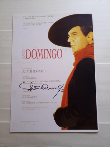 PLACIDO DOMINGO SIGNED POSTER Cover