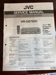 JVC HR-DD750U HRDD750U VCR REPAIR Service Manual USA 1563 1812 **ORIGINAL** - Picture 1 of 1