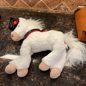 2008 Wells Fargo Pony Mollie weiß legendär Postkutsche Pferd Plüsch 13 Zoll Etikett - Bild 1 von 7