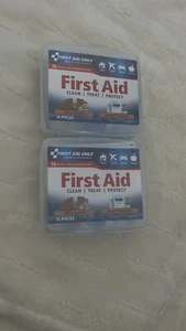 2 First Aid Only Everyday Essentials Kit Box w/ Medical Supplies 76 pcs Sealed - Picture 1 of 4