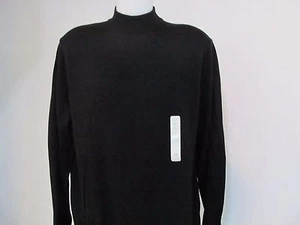 NEW Mens 3XLB 3XLBig 3XL Big L/S Mock Turtleneck Solid BLACK $34 - Picture 1 of 1