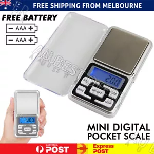 Pocket Digital Mini Scales 0.01 500g Precision Weight Balance Gram Jewellery AU - Picture 1 of 9