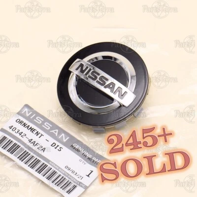 403424AF2A OEM Nissan PATHFINDER JUKE LEAF Tapa de adorno central de rueda negra - 1 pieza Foto 1 de 4