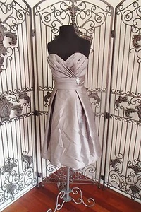 S127 SOPHIA TOLLI BY11436T SZ 8 SILVER $190 BRIDESMAID FORMAL GOWN DRESS - Picture 1 of 10
