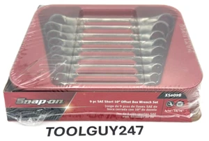 SNAP ON TOOLS USA XS609B 9 Piece SAE Short Box Wrench Set 3/16" - 13/16" NEW + - Foto 1 di 7