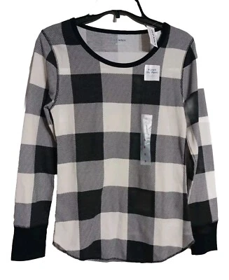 Nuevo con etiquetas Pijama para mujer Old Navy tejido gofre talla S negro búfalo N5 Foto 1 de 4