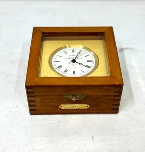 Office Design Marine Quartz Wempe Chronometerwerke Wooden Table Clock - Germany - Picture 1 of 10